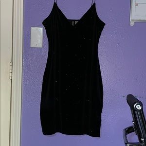 black sparkly tight dress